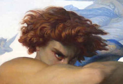 Fallen Angel, Alexandre Cabanel, oil painting, evil