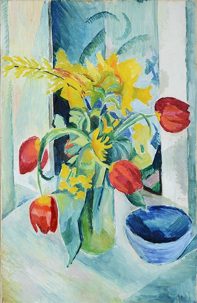 Still Life with Tulips by August Macke