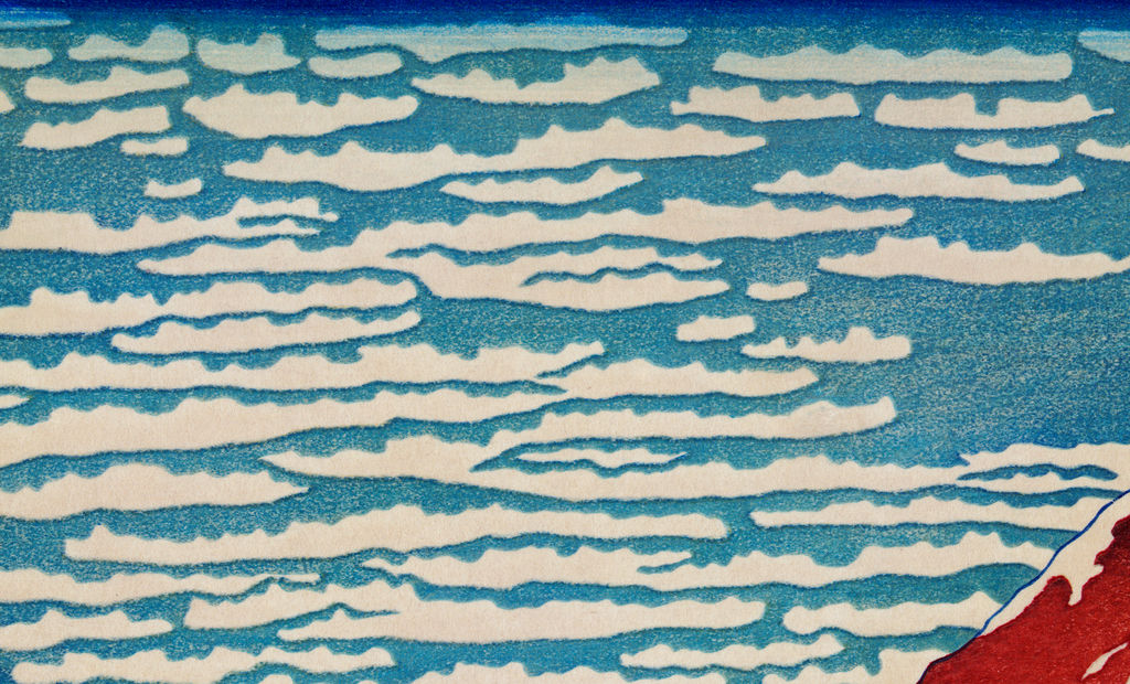 Cloud bands detail cropped from Hokusai’s Red Fuji
