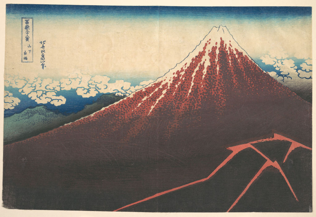 Hokusai, Storm below Mount Fuji, Met JP2567