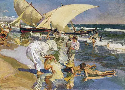 Valencia Beach in the Morning Light Joaquin Sorolla