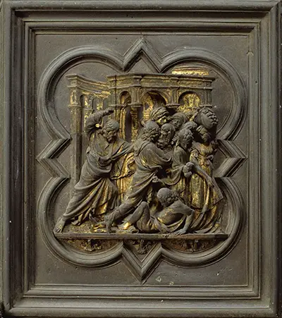 The Expulsion of the Money-Changers from the Temple by Lorenzo Ghiberti