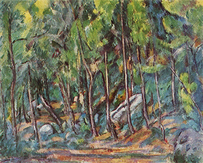 Forest Interior of Fontainebleau by Paul Cezanne