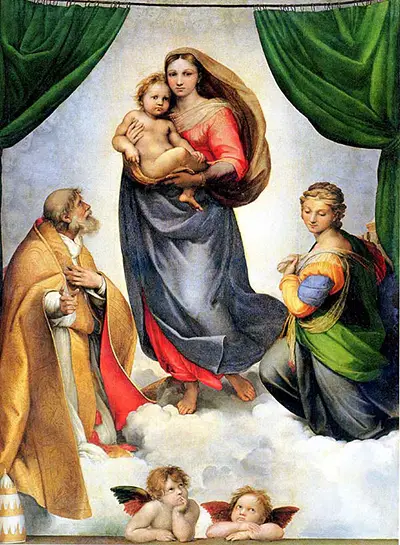 Ognissanti Madonna by Giotto at Uffizi Gallery in Florence